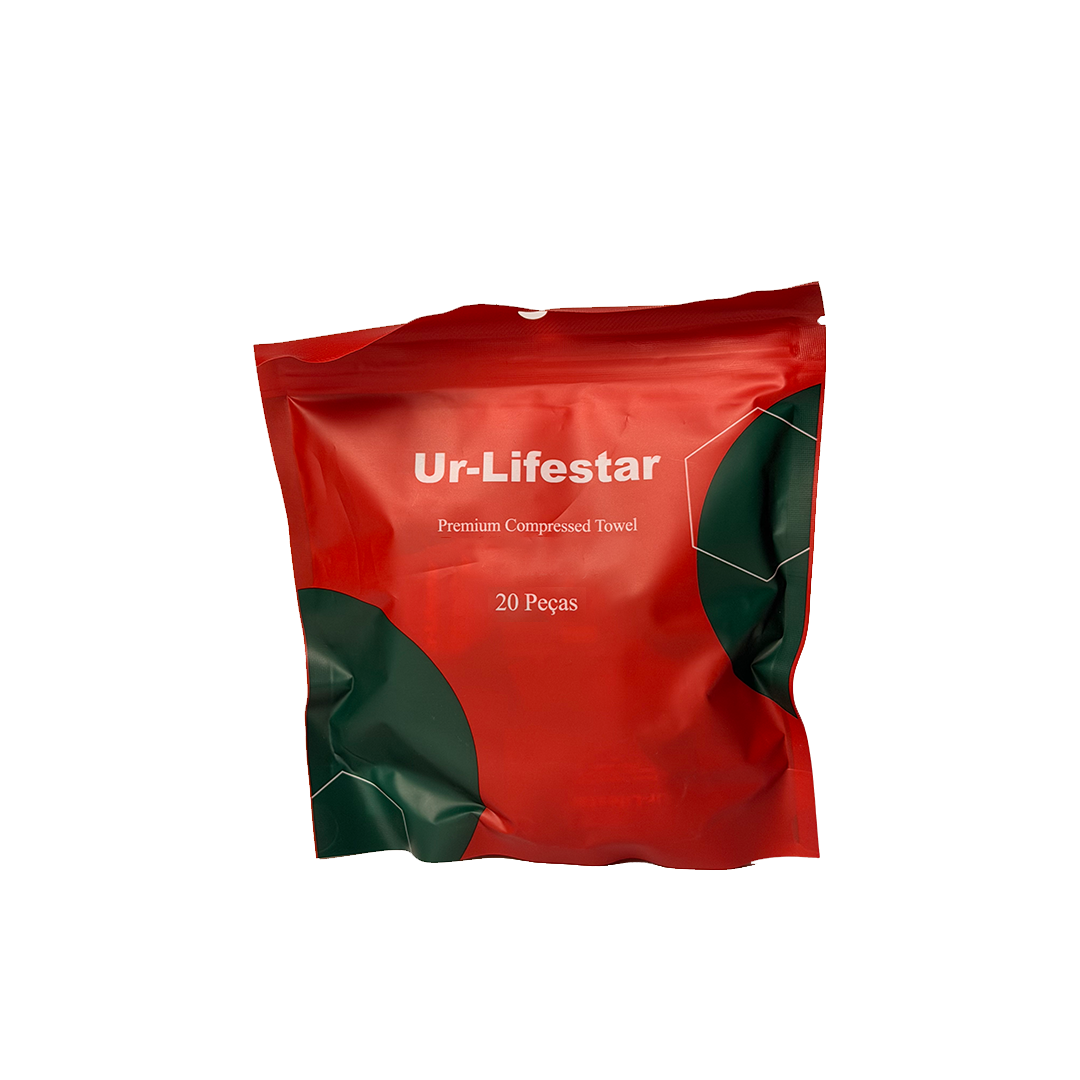 UR-LIFESTAR PREMIUM COMPRESSED TOWEL PACOTE 20PCS 24X30CM